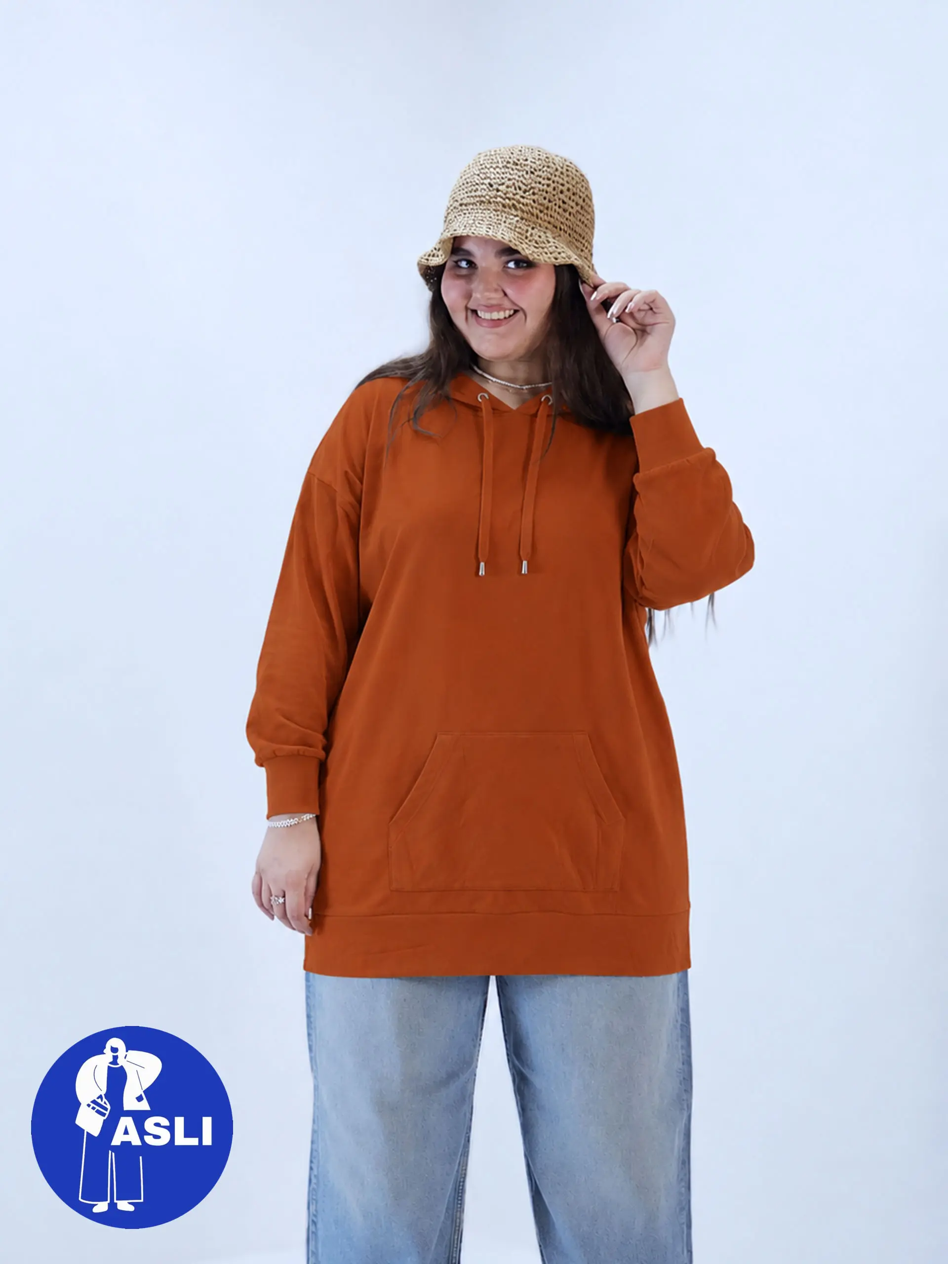 هودی سایز بزرگ نارنجی